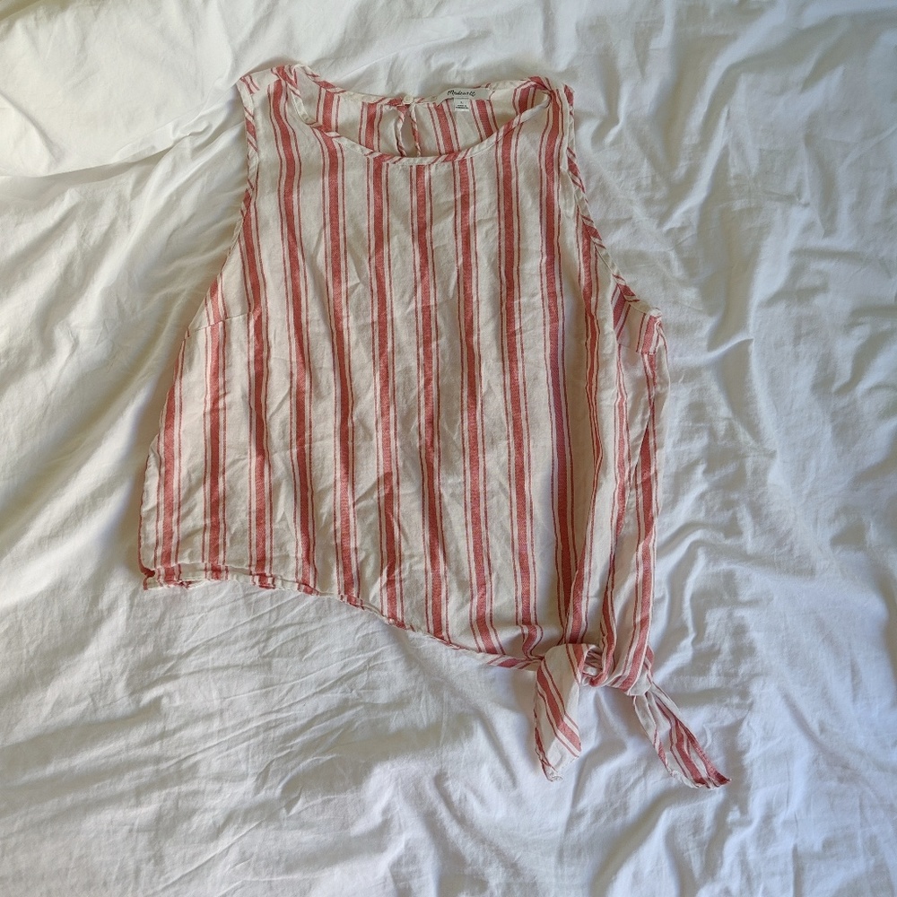 Side tie tank in Marcia stripe